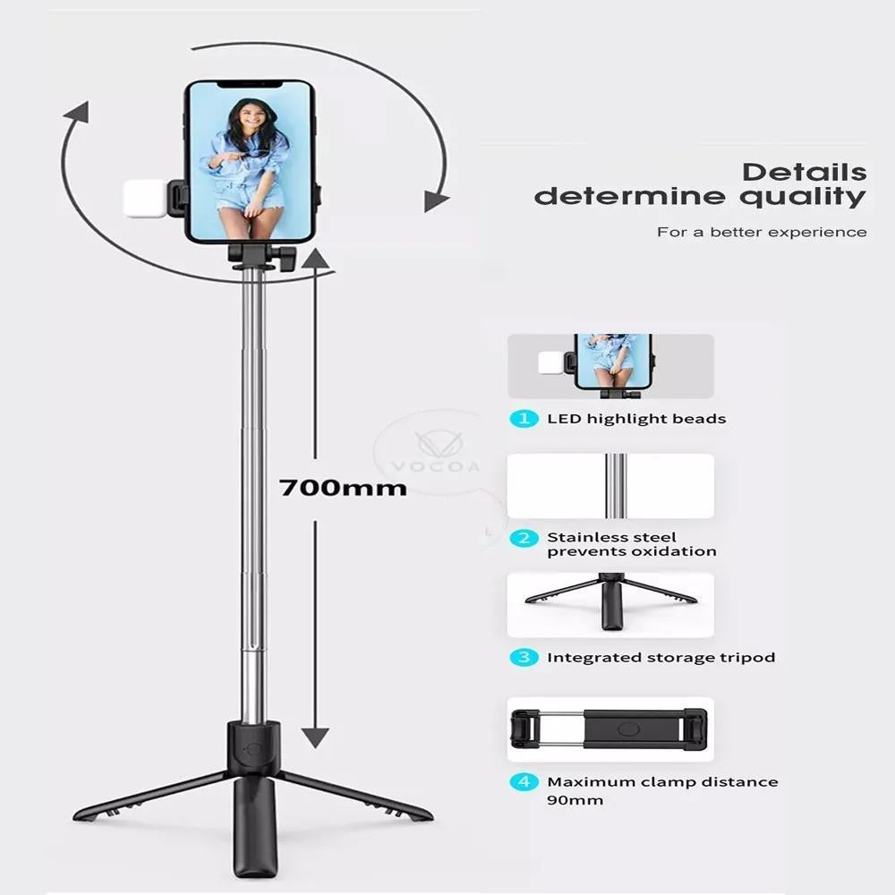 6 In 1 Wireless Selfie Stick With Tripod